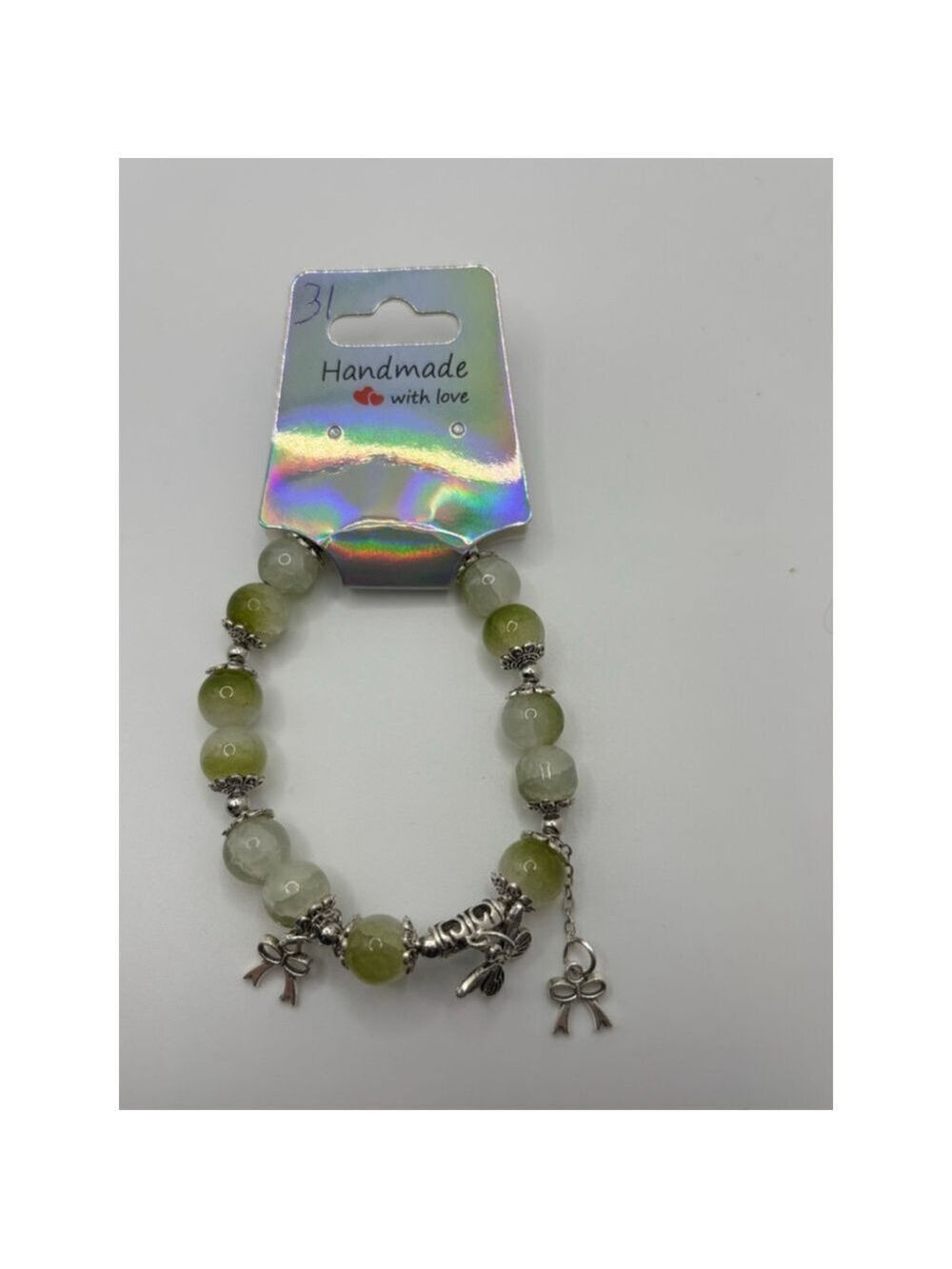 Green Beaded Bracelet NWOT